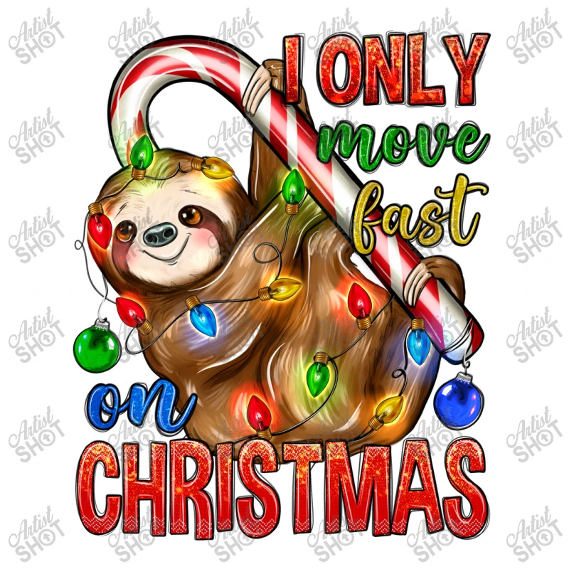 I Only Move Fast On Christmas Sloth Youth Tee 7 I Only Move Fast On Christmas Sloth Youth Tee - Image 5
