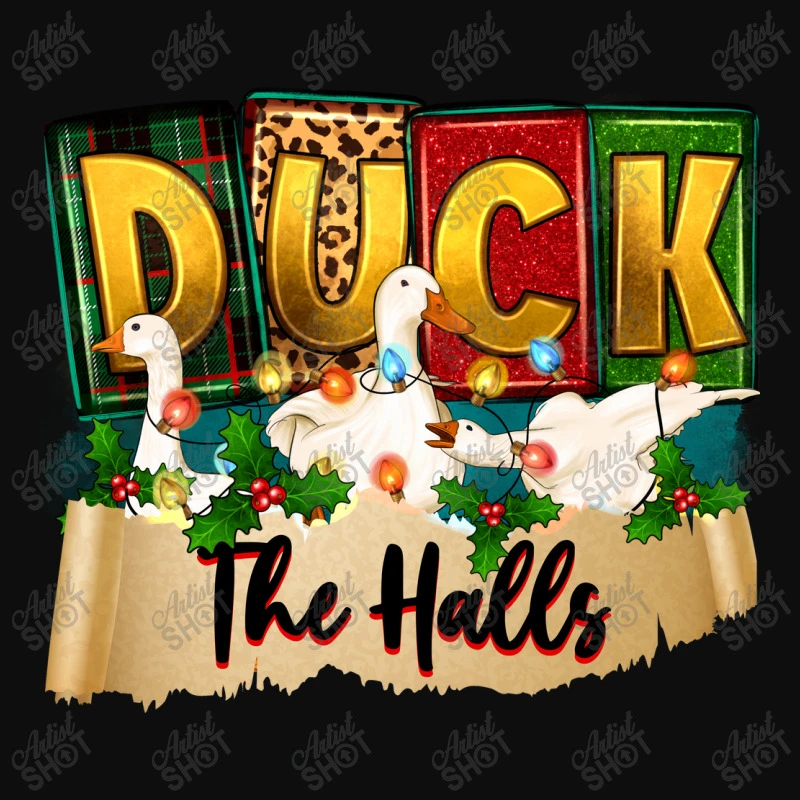 Christmas Duck The Halls Crop Top 5 Christmas Duck The Halls Crop Top - Image 3