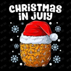 Christmas In July Santa Pineapple Hawaiian Summer Women's V-Neck T-Shirt -Noel Outfits Store d.2526173884.25065798.s3.1 000000 Wml6 800x800 1