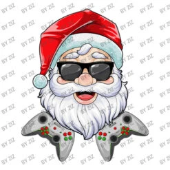 Christmas Santa Claus Video Game Controllers Xmas Crewneck Sweatshirt -Noel Outfits Store d.2526174124.25065795.s3.1 ffffff Wml6 800x800 1
