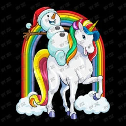 Christmas Snowman Riding Unicorn Xmas Magical Rain Youth Sweatshirt -Noel Outfits Store d.2526174529.25065791.s3.1 000000 Wml6 800x800 1
