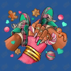 Pink Christmas Black Girl Sneakers Ladies Fitted T-Shirt 11 Pink Christmas Black Girl Sneakers Ladies Fitted T-Shirt -Noel Outfits Store d.2526264505.25083372.s3.1 275590 YXJ0aXN0c2hvdA 800x800 1