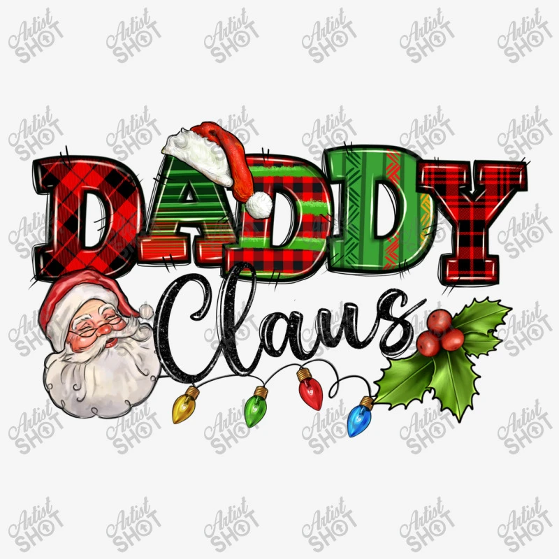 Daddy Claus Santa Christmas Lights And Holly Baby Bibs 4 Daddy Claus Santa Christmas Lights And Holly Baby Bibs - Image 2