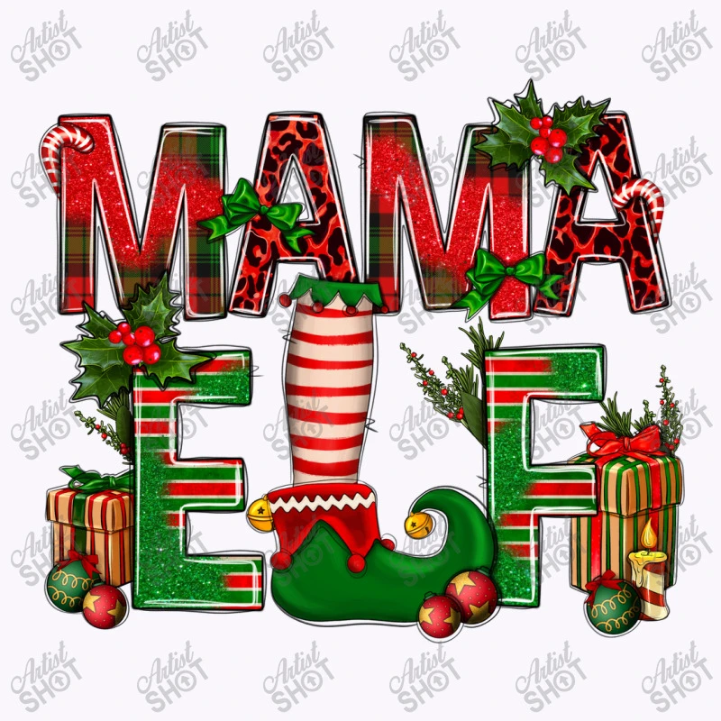 Christmas Mama Elf Tank Top 7 Christmas Mama Elf Tank Top - Image 5