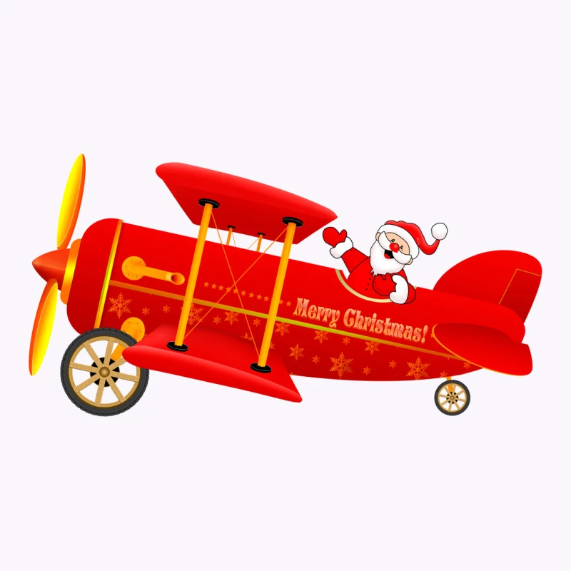 Santa Christmas Holiday Plane Kids Tank Top 7 Santa Christmas Holiday Plane Kids Tank Top - Image 5