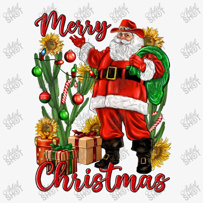 Merry Christmas With Santa Ladies Fitted T-Shirt 7 Merry Christmas With Santa Ladies Fitted T-Shirt - Image 5
