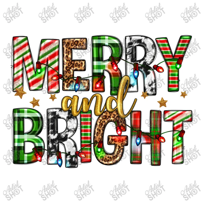 Merry And Bright Christmas Youth Tee 7 Merry And Bright Christmas Youth Tee - Image 5