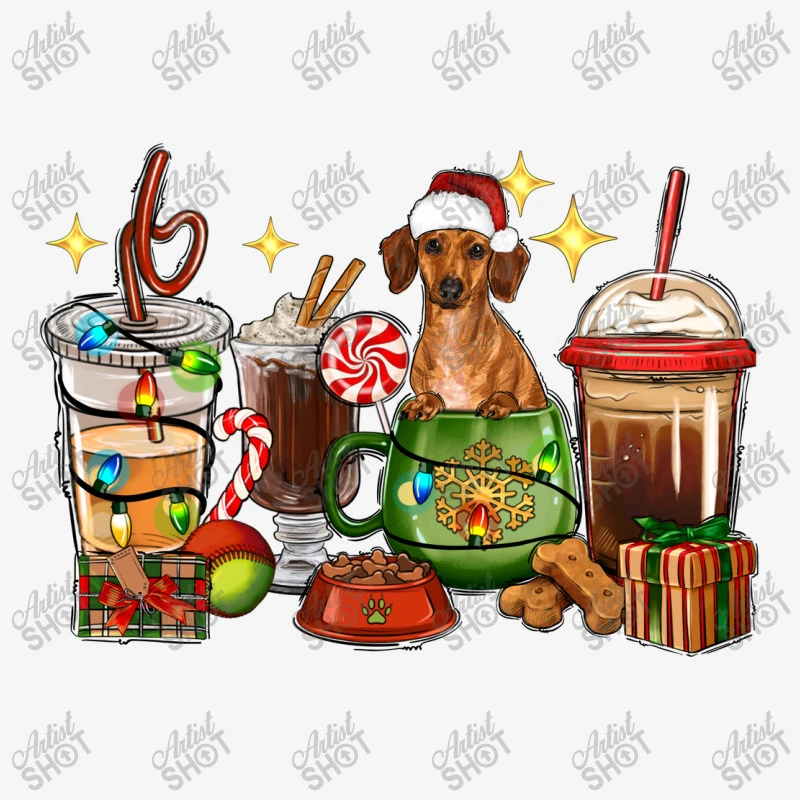 Christmas Coffee Cups With Dachshund Slide Sandal 6 Christmas Coffee Cups With Dachshund Slide Sandal - Image 4