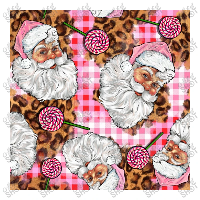 Pink Christmas Santa Claus Seamless Digital Paper Crop Top 5 Pink Christmas Santa Claus Seamless Digital Paper Crop Top - Image 3