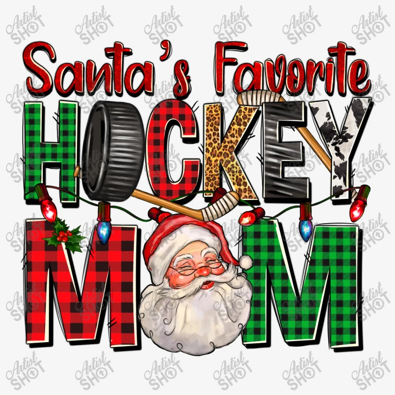 Santa's Favorite Hockey Mom Christmas Slide Sandal 6 Santa's Favorite Hockey Mom Christmas Slide Sandal - Image 4