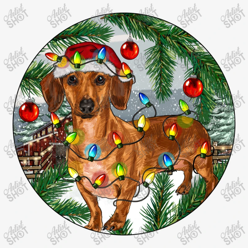 Dachshund Christmas Tree Slide Sandal 6 Dachshund Christmas Tree Slide Sandal - Image 4