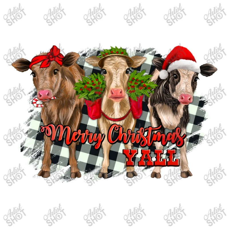 Merry Christmas Y'all Heifers Crop Top 5 Merry Christmas Y'all Heifers Crop Top - Image 3