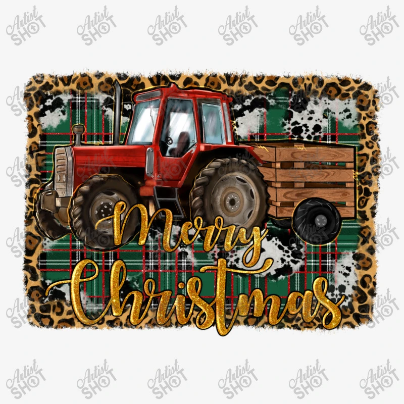 Merry Christmas Farm Tractor Slide Sandal 6 Merry Christmas Farm Tractor Slide Sandal - Image 4