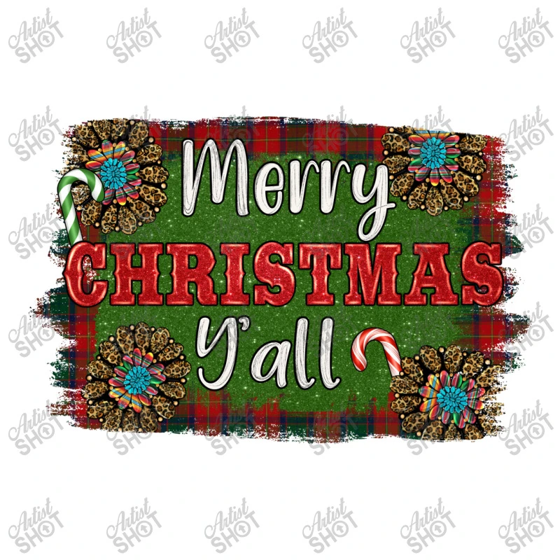 Merry Christmas Y'all Crop Top 5 Merry Christmas Y'all Crop Top - Image 3