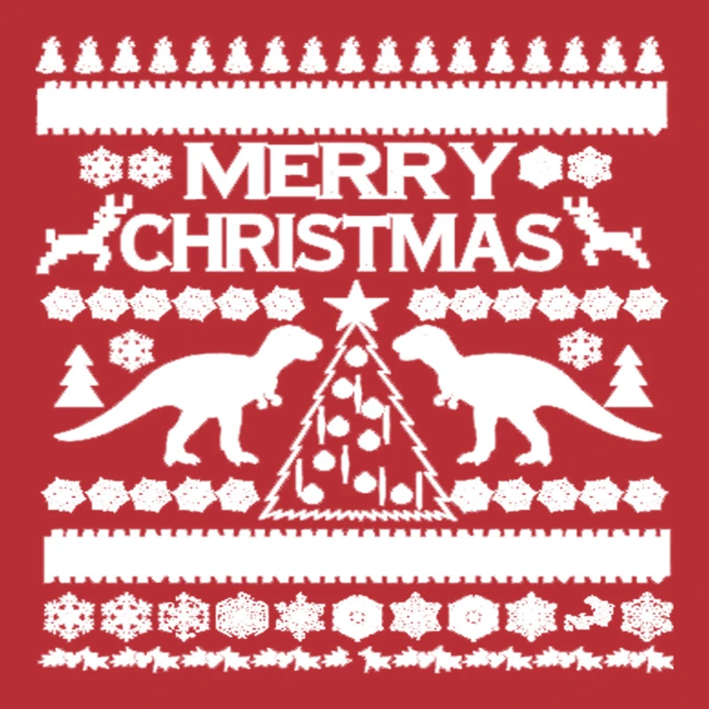T Rex Ugly Christmas T-Shirt 7 T Rex Ugly Christmas T-Shirt - Image 5