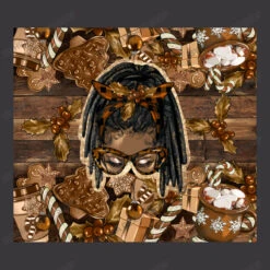 Afro Messy Bun Locs Ponytail Melanin Christmas Ladies Curvy T-Shirt -Noel Outfits Store d.2527104468.25097375.s3.1 39373a SFJBIERlc2lnbiBTaG9w 800x800 1