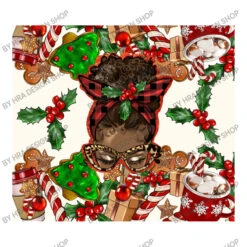 Afro Messy Bun Christmas Crewneck Sweatshirt -Noel Outfits Store d.2527105309.25097366.s3.1 ffffff SFJBIERlc2lnbiBTaG9w 800x800 1
