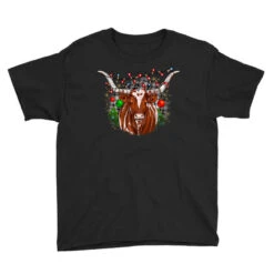 Christmas Texas Longhorn Youth Tee -Noel Outfits Store pd.2295654226.37.23349623.s3.1 front black ffffff none x2.6y2.6 123.8 800x800 1