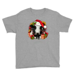 Christmas Holstein Youth Tee -Noel Outfits Store pd.2296564595.37.23349448.s3.1 front heather grey ffffff none x7.1y7.1 114.8 800x800 1