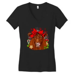 Christmas Red Angus Women's V-Neck T-Shirt -Noel Outfits Store pd.2297664007.72.23348866.s3.1 front black ffffff none x5.2y5.2 127.6 800x800 1