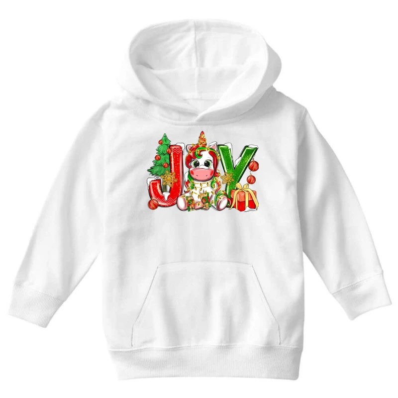 Joy Christmas Unicorn Youth Hoodie 5 Joy Christmas Unicorn Youth Hoodie - Image 3