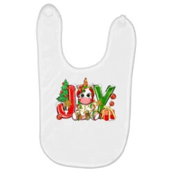 Joy Christmas Unicorn Baby Bibs