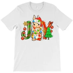 Joy Christmas Rabbit T-Shirt -Noel Outfits Store pd.2524081327.24.25058392.s3.1 front white ffffff none x0y0 180 800x800 1