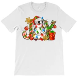 Joy Christmas Penguin T-Shirt -Noel Outfits Store pd.2524082457.24.25058391.s3.1 front white ffffff none x0y0 180 800x800 1