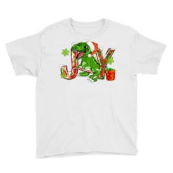 Joy Christmas T-Rex Youth Tee -Noel Outfits Store pd.2524083290.37.25058390.s3.1 front white ffffff none x0y0 129 800x800 1