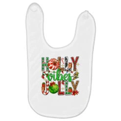 Holly Jolly Vibes With Christmas Candies Baby Bibs