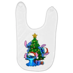Stitch Christmas Tree Baby Bibs