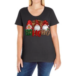 Ho Ho Ho Christmas Gnomes Ladies Curvy T-Shirt
