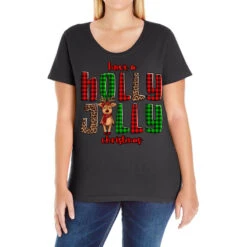 Have A Holly Jolly Christmas Reindeer Ladies Curvy T-Shirt