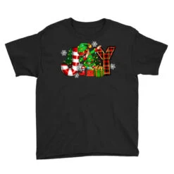 Christmas Joy Elf Youth Tee -Noel Outfits Store pd.2526122345.37.25078669.s3.1 front black ffffff none x0y0 129 800x800 1