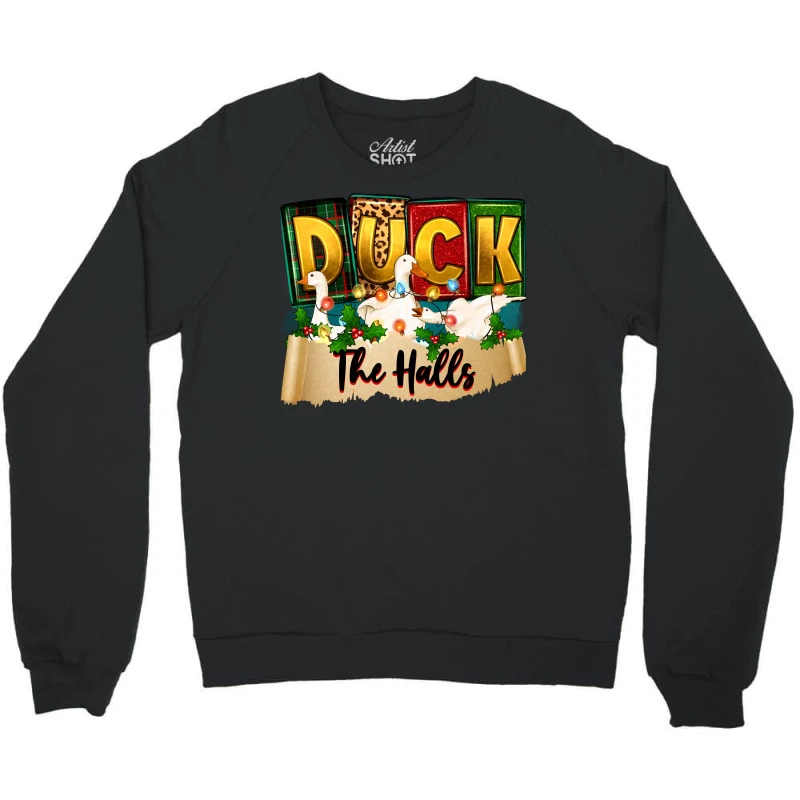 Christmas Duck The Halls Crewneck Sweatshirt 5 Christmas Duck The Halls Crewneck Sweatshirt - Image 3