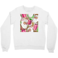 Pink Christmas Santa Claus And Gift Box Crewneck Sweatshirt -Noel Outfits Store pd.2526140270.32.25057810.s3.2 front white ffffff none x0y0 124 800x800 1
