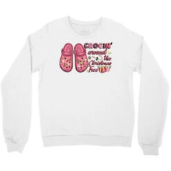 Pink Christmas Crocin' Around The Christmas Tree Crewneck Sweatshirt -Noel Outfits Store pd.2526140526.32.25057808.s3.1 front white ffffff none x0y0 124 800x800 1