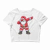 Dabbing Santa Claus Christmas Kids Boys Girls Dab Crop Top -Noel Outfits Store pd.2526159935.87.25063645.s3.1 front white ffffff none x9y0 128 800x800 1