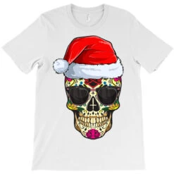 Christmas Sugar Skull Santa Merry Xmas Funny Holid T-Shirt -Noel Outfits Store pd.2526169751.24.25065789.s3.1 front white ffffff none x8y0 164 800x800 1
