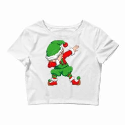 Christmas Dabbing Elf Squad Xmas Dab Kids Family M Crop Top