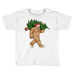 Bigfoot Santa Christmas Tree Xmas Sasquatch Boys K Toddler T-shirt