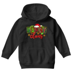 Christmas Fancy Claus Youth Hoodie -Noel Outfits Store pd.2526208645.53.25082409.s3.1 front black ffffff none x0y0 113 800x800 1
