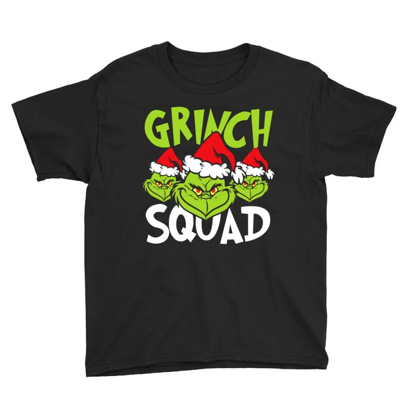 Grinch Squad Funy Family Christmas Youth Tee 5 Grinch Squad Funy Family Christmas Youth Tee - Image 3