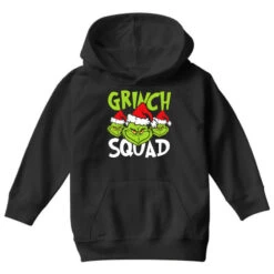 Grinch Squad Funy Family Christmas Youth Hoodie -Noel Outfits Store pd.2526214813.53.25084615.s3.1 front black ffffff none x9y0 95 800x800 1