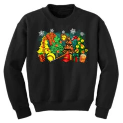 Christmas Trees With Softball Youth Sweatshirt -Noel Outfits Store pd.2526233551.52.25084655.s3.1 front black ffffff none x0y0 169 800x800 1
