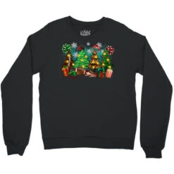 Christmas Trees With Football Crewneck Sweatshirt -Noel Outfits Store pd.2526233648.32.25084654.s3.1 front black ffffff none x0y0 124 800x800 1