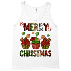 Merry Christmas Cupcakes Tank Top -Noel Outfits Store pd.2526255175.30.25057776.s3.1 front white ffffff none x0y0 180 800x800 1