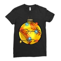 Christmas Softball Ladies Fitted T-Shirt -Noel Outfits Store pd.2526263611.36.25085917.s3.1 front black ffffff none x0y0 154 800x800 1