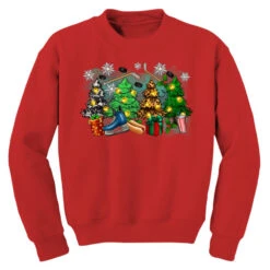 Christmas Trees With Hockey Youth Sweatshirt -Noel Outfits Store pd.2526264149.52.25084798.s3.1 front red ffffff none x0y0 169 800x800 1