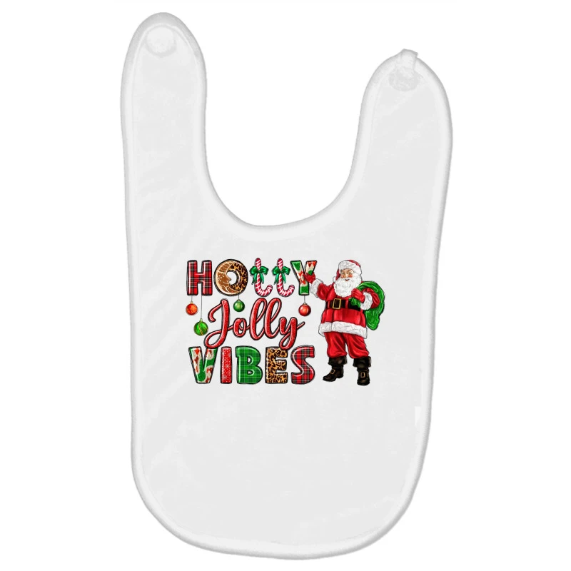 Holly Jolly Vibes Christmas With Santa Baby Bibs 3 Holly Jolly Vibes Christmas With Santa Baby Bibs